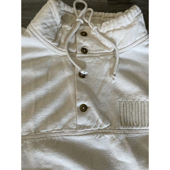 Vintage Embroidered Toronto Standup Collar Woven Quarter Button Triumph Pullover - Picture 4 of 8
